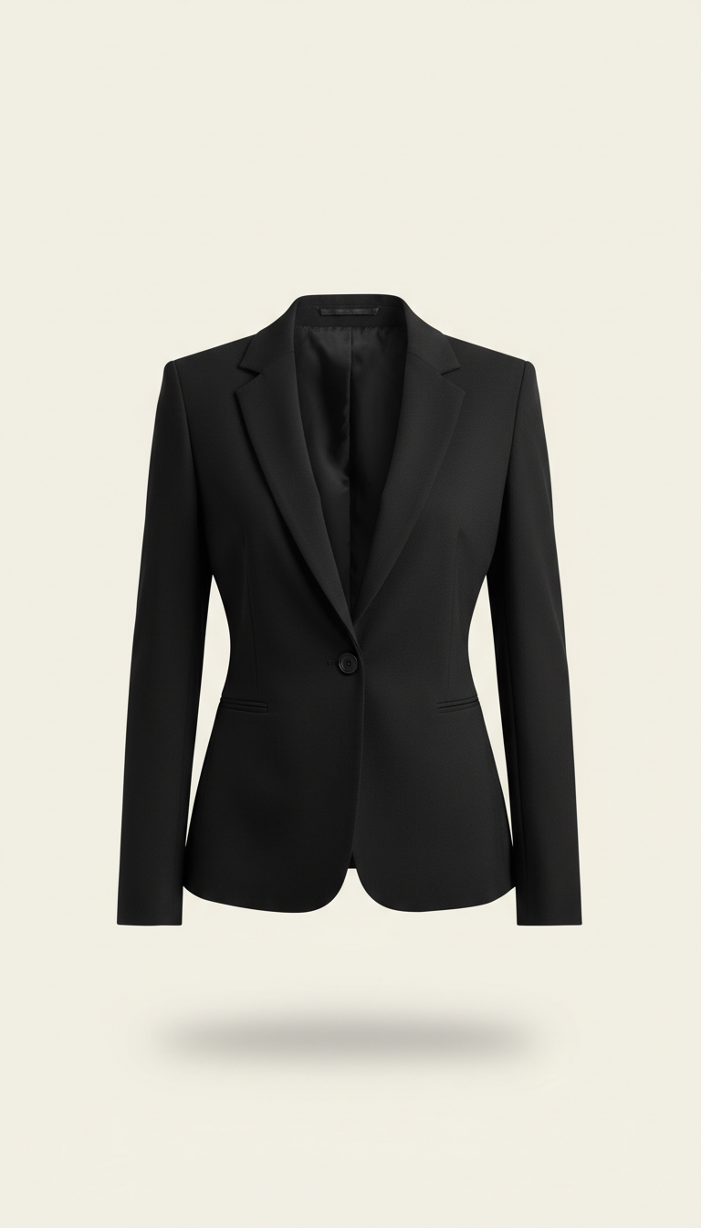 Structured Crepe Power Blazer